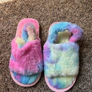 Colorful Kids' Fuzzy Slippers